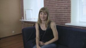 Tricky Agent A blond student is looking for some cash